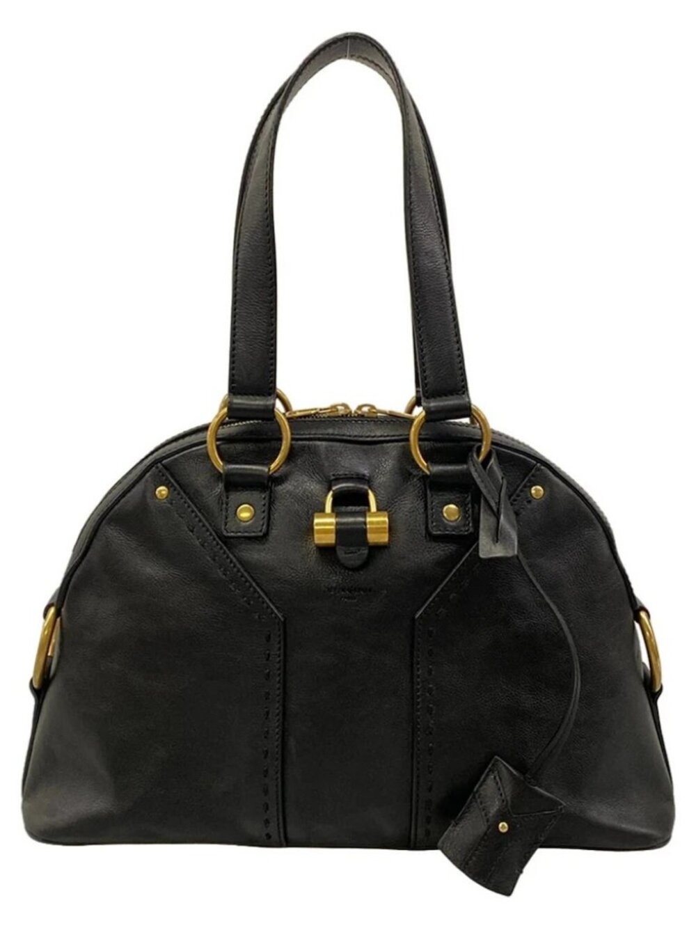 YvesSaintLaurent rivegauche (YSL) Muse Bag 156465 Black Leather Handbag